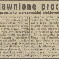 Szwindelki elektowni, 1936