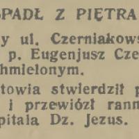 Spadł z piętra, 1936
