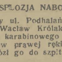 Eksplozja naboju, 1936