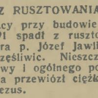 Z rusztowania, 1936