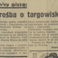 Prośba o targowisko, 1936