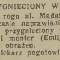 Przygnieciony windą, 1936