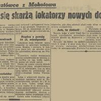 Lokatorzy się skarżą, 1936