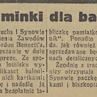 Upominki dla baloniarzy, 1936