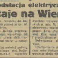 Podstacja elektryczna, 1936