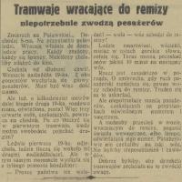 Tramwaje zwodzą pasażerów, 1936