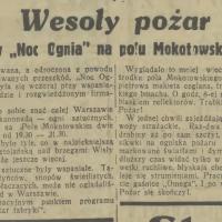 Wesoły pożar, 1936