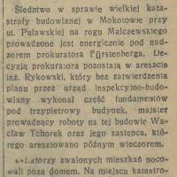 Po katastrofie, 1936