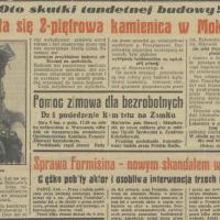 Skutki tandetnej budowy. 1936