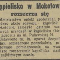 Kąpielisko powiększa się, 1936