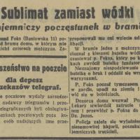 Sublimat zamiast wódki, 1936