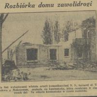 Rozbiórka zawalidrogi Rozbiórka zawalidrogi, 1936