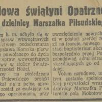 Budowa świątyni, 1936
