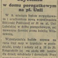 Czytelnia w rogatce Czytelnia w rogatce, 1936