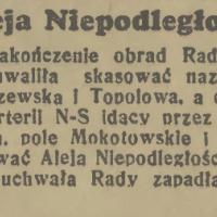 Aleja Niepodległości, 1936