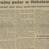 Groźny pożar, 1936