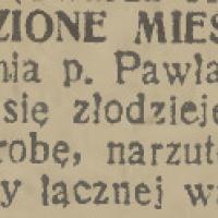 Okradzione mieszkanie, 1936