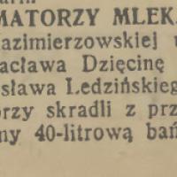 Amatorzy mleka, 1937