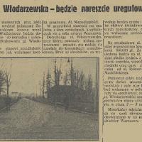 Włodarzewska będzie uregulowana Włodarzewska będzie uregulowana, 1937