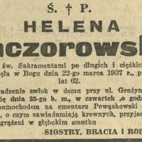 Helena Kaczorowska, 1937