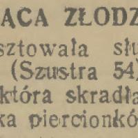 Służąca złodziejka, 1937