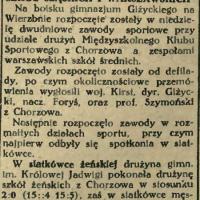Zawody sporotwe. Mecze siatkówki w parku Giżyckiego. 1937