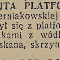 Rozbita platforma, 1937