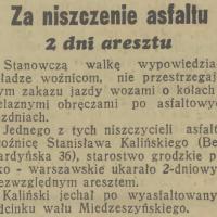 Niszczyciel asfaltu, 1937
