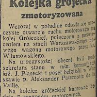 Kolejka zmotoryzowana, 1937