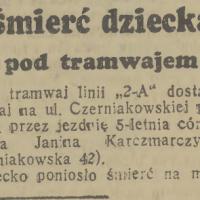Śmierć dziecka, 1937
