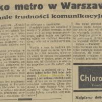 Tylko metro, 1937