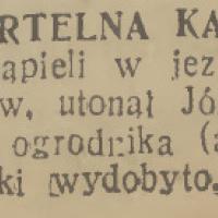 Śmiertelna kąpiel, 1937