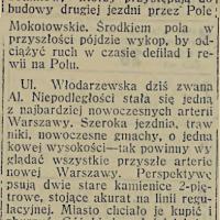 Druga jezdnia, 1937