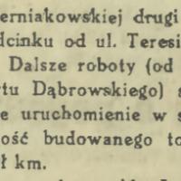 Drugi tor uruchomiono, 1937