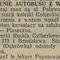 Autobus w rowie, 1937