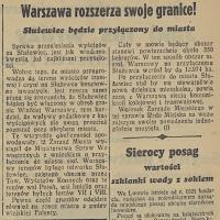 Służewiec będzie przyłączony, 1937