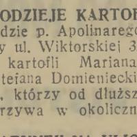 Złodzieje kartofli, 1937