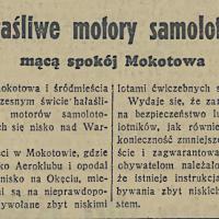 Motory mącą spokój, 1937