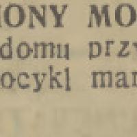 Ukradziony motocykl, 1937