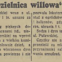 Dzielnica willowa, 1937
