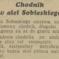 Chodnik w alei Sobieskiego, 1937