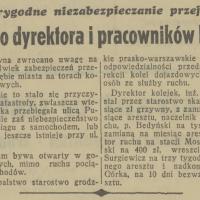 Za brak zabezpieczeń Za brak zabezpieczeń, 1937
