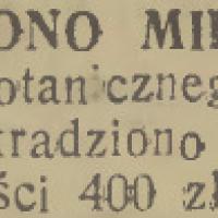 Skradziono mikroskop Skradziono mikroskop, 1937
