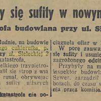 Katastrofa budowlana Katastrofa budowlana, 1937