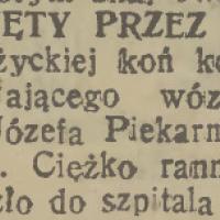 Kopnięty przez konia Kopnięty przez konia