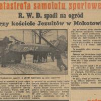 Katastrofa samolotu, 1937