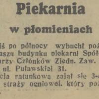Piekarnia w płomieniach Piekarnia w płomieniach, 1938