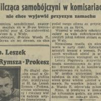 Milcząca samobójczyni, 1938
