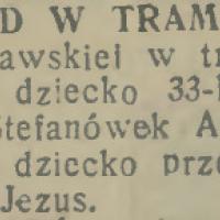 Poród w tramwaju, 1938