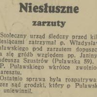 Niesłuszne zarzuty, 1938